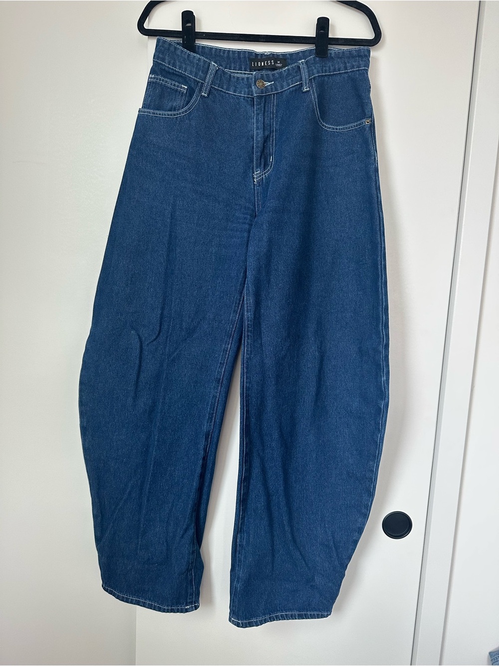 Lioness Wide-Leg High-Rise Jeans - Indigo Blue